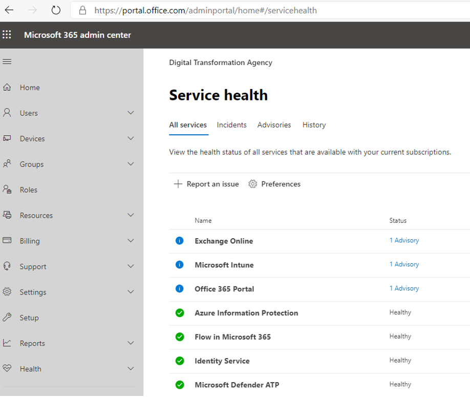 Figure 4 Office 365 Service Outages